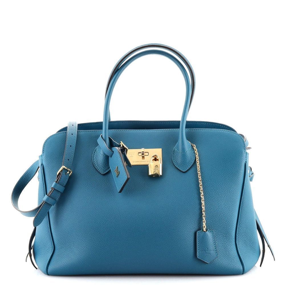 Louis Vuitton Milla Handbag Veau Nuage Calfskin MM Blue